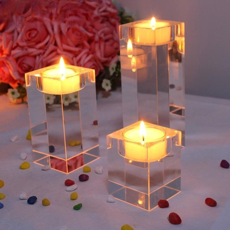 Bougeoir en Verre | Magie des Bougies - Designix Bougeoirs 5x5x4cm