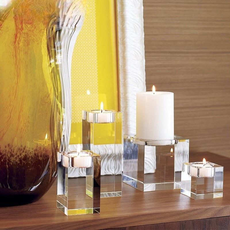 Bougeoir en Verre | Magie des Bougies - Designix Bougeoirs 5x5x4cm
