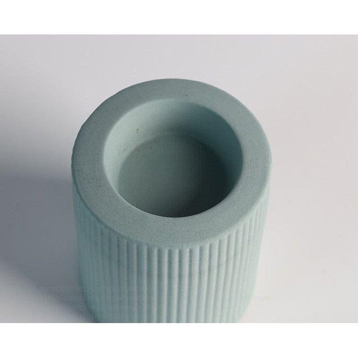 Bougeoir Rayé | Flamme d'Art - Designix Bougeoirs Blanc