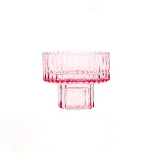Bougeoirs Verre Européens Élégants | Nexus - Designix Bougeoirs Rose 03