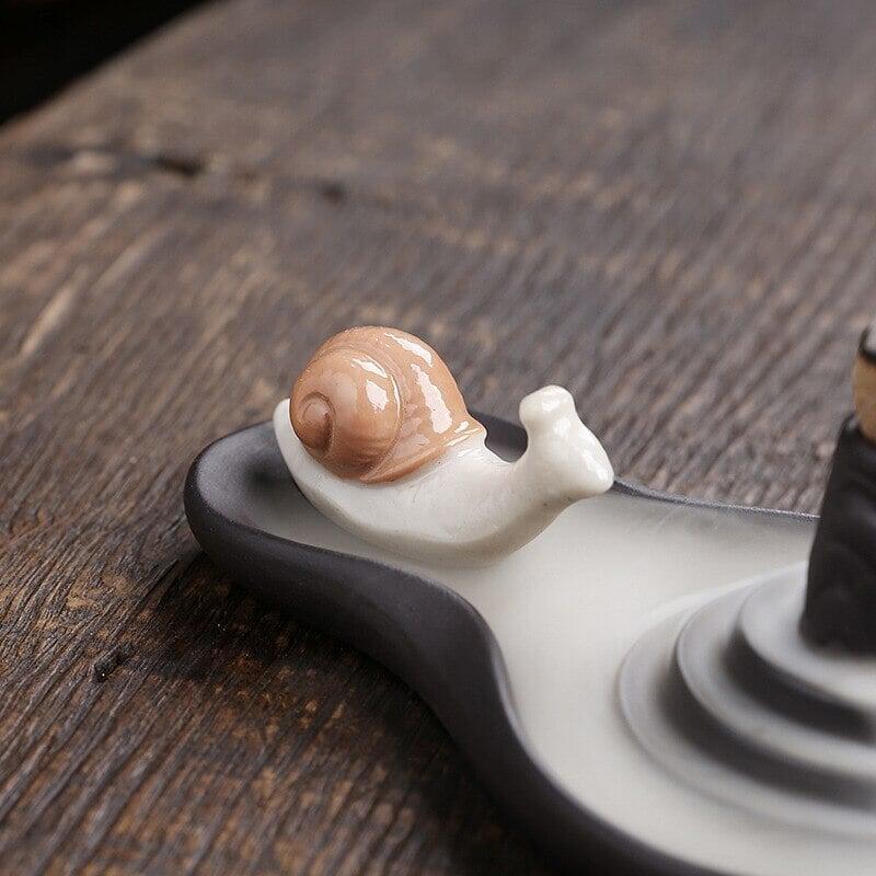 Brûleur d'Encens Escargot | Cœur Boisé - Designix Porte encens