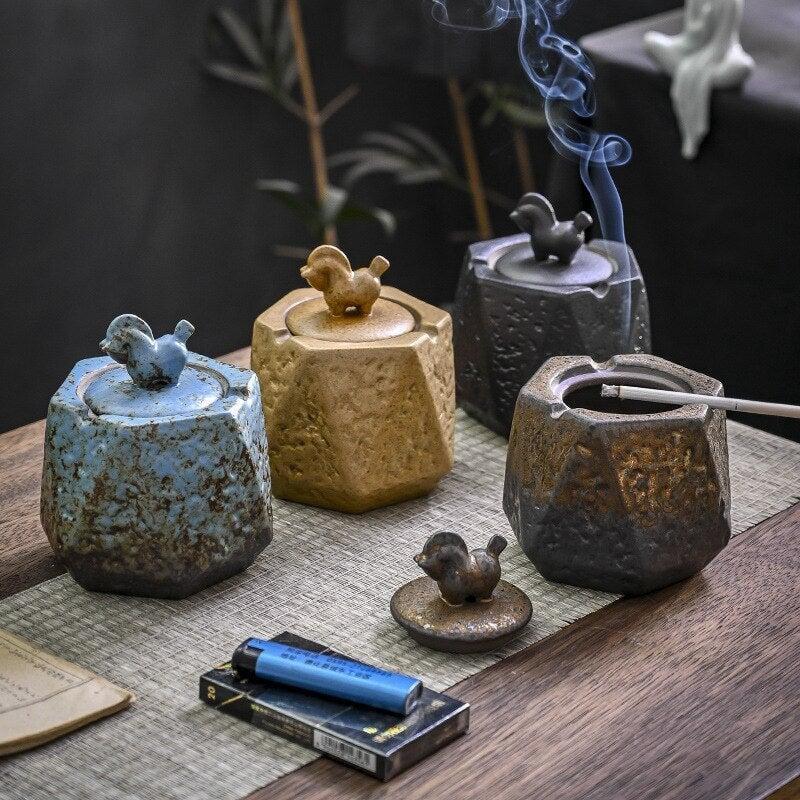Cendrier Chinois | Lyra - Designix Cendrier Rouille
