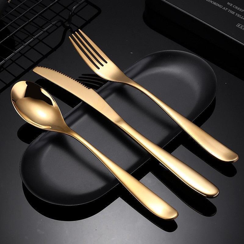 Couverts de Luxe 16 Pièces | Équilibre - Designix Couverts de table Argent