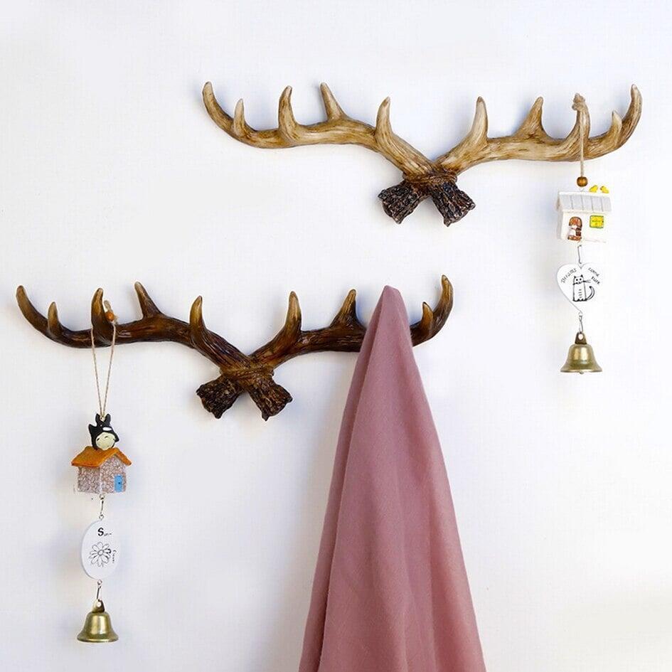Crochet Bois Cerf Décoratif | Aube - Designix Porte Manteaux Claire