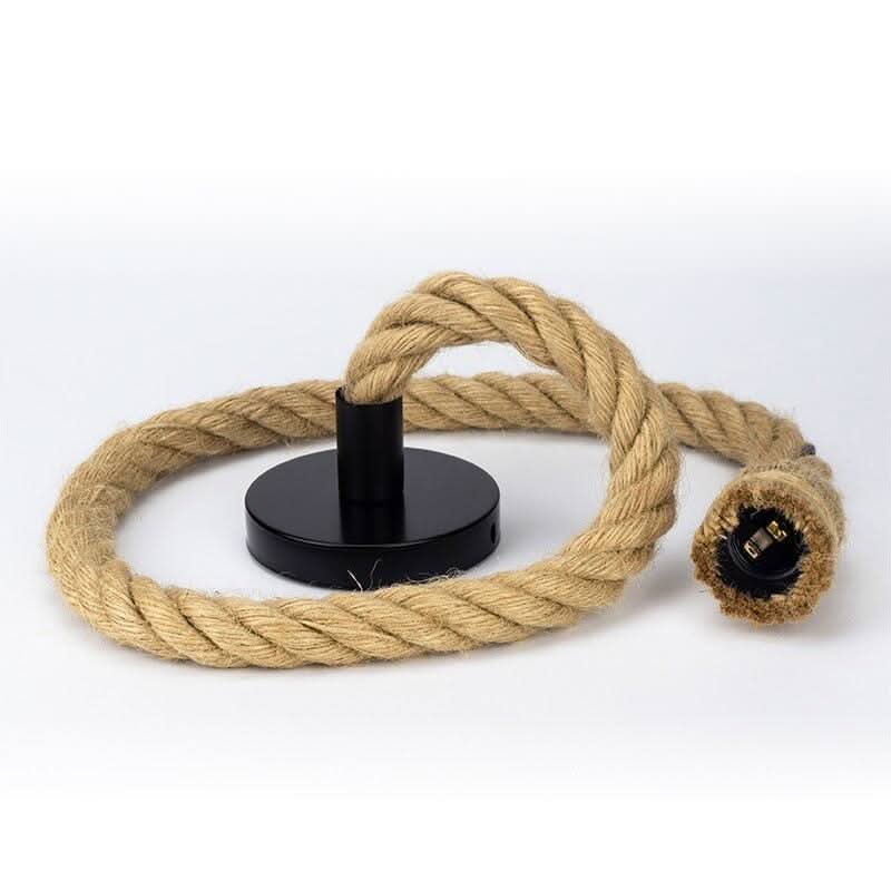 E27 Vintage Retro Hemp Rope Lamp Bases Home Decor Chandeliers LED Light Base AC85V-265V Lamp Holder for Ceiling Home Decoration | Designix - 0 - https://designix.fr/