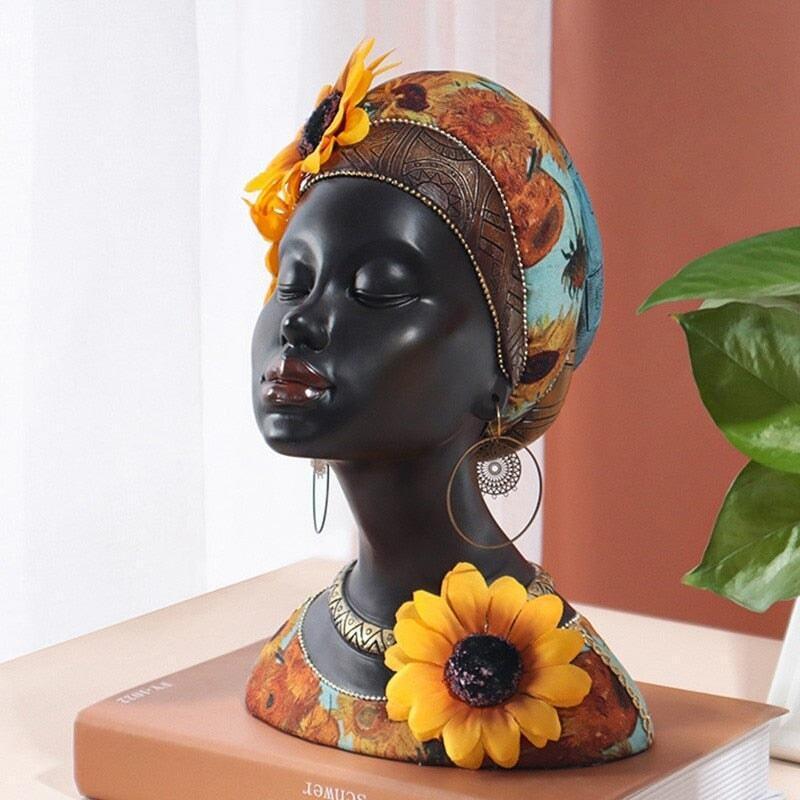 Figurines Africaines Résine Tissu | Oro - Designix Statuette A