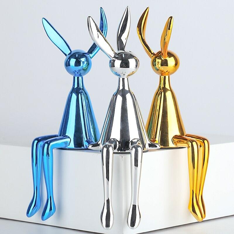 Figurines Animaux Résine Nordique | Aso - Designix Statuette Dazed - Argent