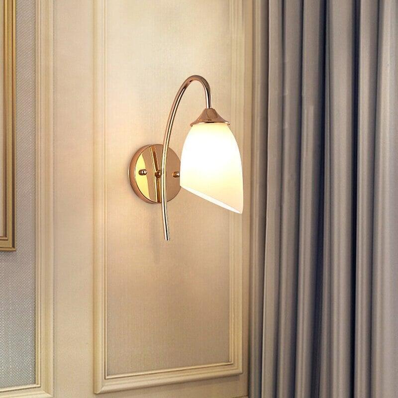 Lampe Applique Chevet Verre | Faro - Designix Applique Murale Or | Coupe Biseau