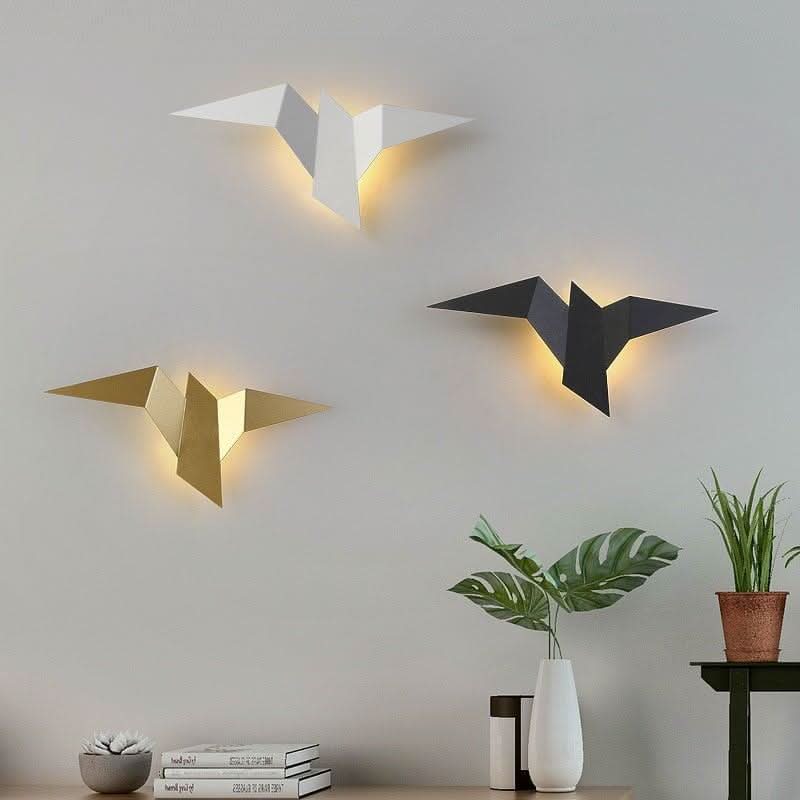 Lampe Murale Métal Moderne Oiseau | Lind - Designix Applique Murale Blanc