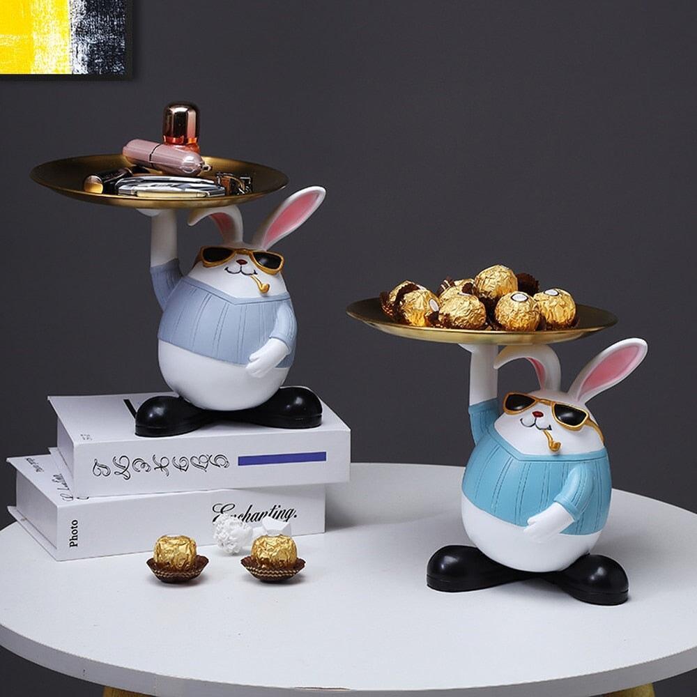 Lapin Vide Poche Design | Blue - Designix Vide poche Bleu