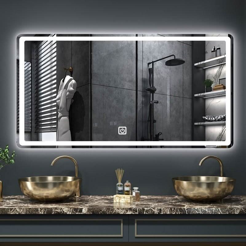 Miroir Salle de Bain LED Tactile | Miroir Sérénité - Designix Miroir Lumière Chaude | 50 x 70cm