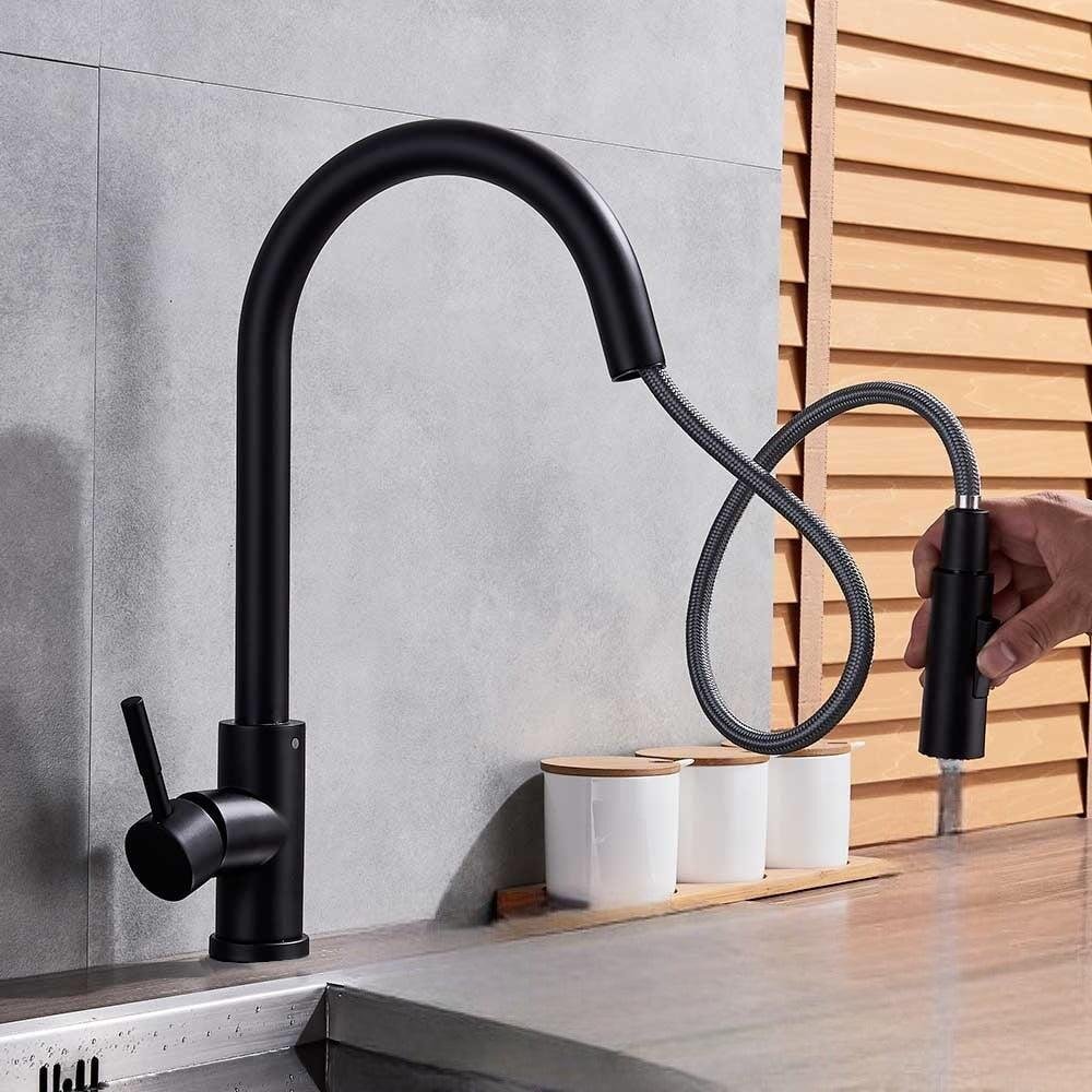 Mitigeur Cuisine avec Douchette Extractible - Designix Mitigeur cuisine Noir