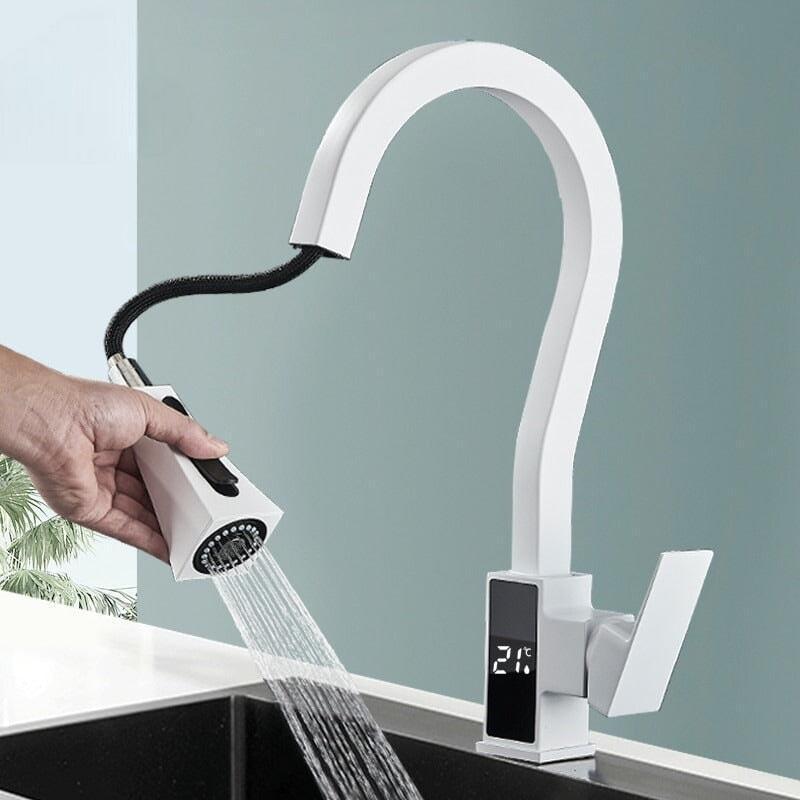 Mitigeur Cuisine Douchette | Signature Brillante - Designix Mitigeur cuisine Blanc