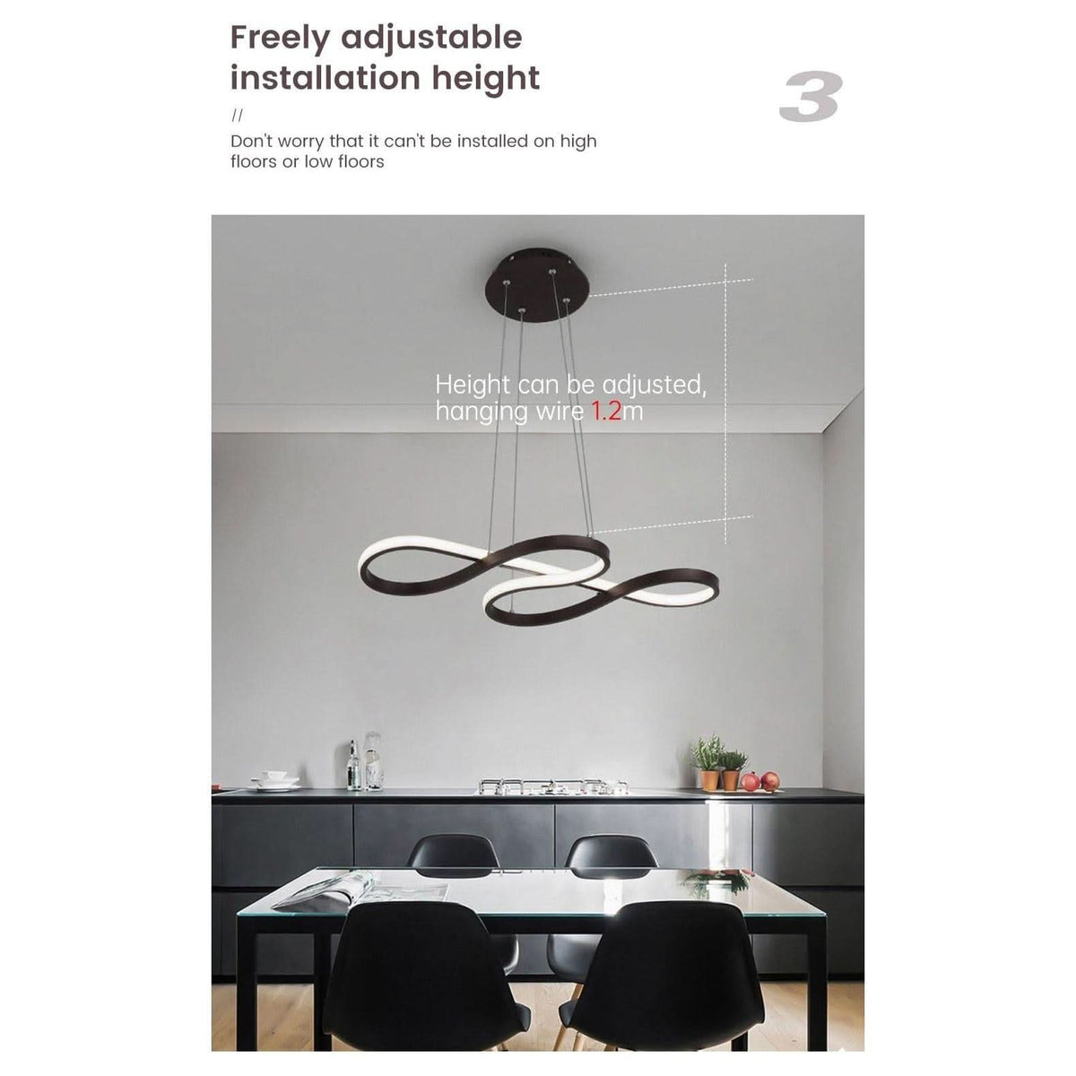 Modern Hanging Lamp Living Room Art Deco Cord Pendent Light Music Styling Restaurant Light Kitchen Decor Light Fixtures Gold | Designix - 0 - https://designix.fr/
