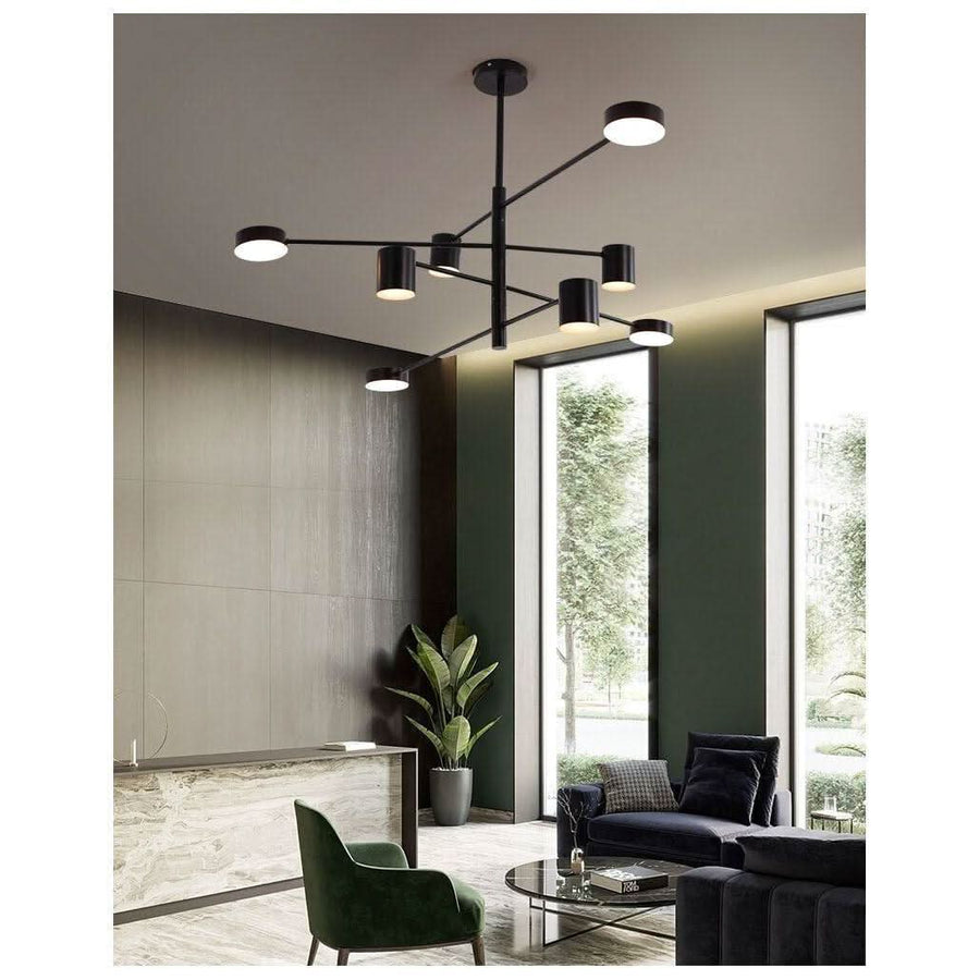 Modern LED Chandelier Long Pole Design Hanging Lamps Living Room Decoration Light Fixtures Interior Lighting Gold Chandelier | Designix - 0 - https://designix.fr/