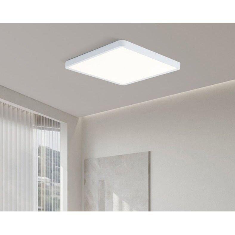 Plafonnier Led Carré | Halo Sculpt - Designix Plafonnier Blanc | 23cm | 24W Blanc Chaud