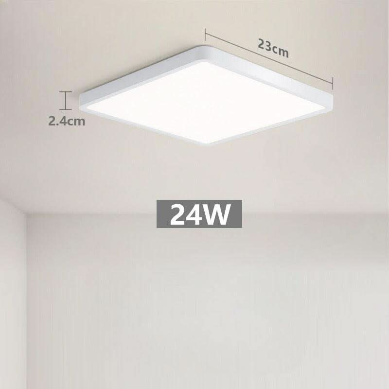 Plafonnier Led Carré | Halo Sculpt - Designix Plafonnier Blanc | 23cm | 24W Blanc Chaud