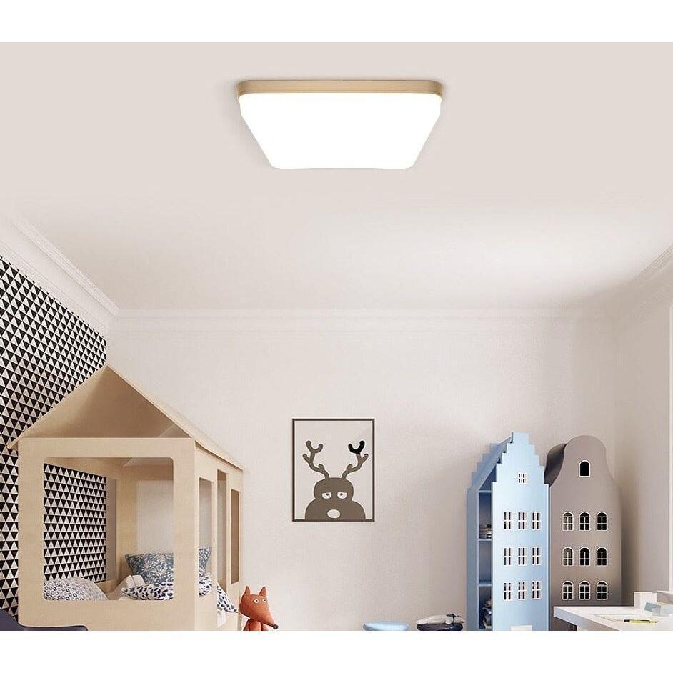 Plafonnier Led Carré | Halo Sculpt - Designix Plafonnier Blanc | 23cm | 24W Blanc Chaud