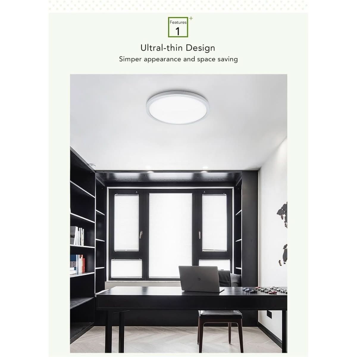 Plafonnier Rond Ultra - Mince | Urne - Designix Plafonnier 9W Blanc Chaud