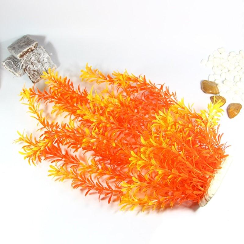 Plante Artificielle Aquarium | Mauvaises Herbes - Designix Plante artificielle 40cm Orange