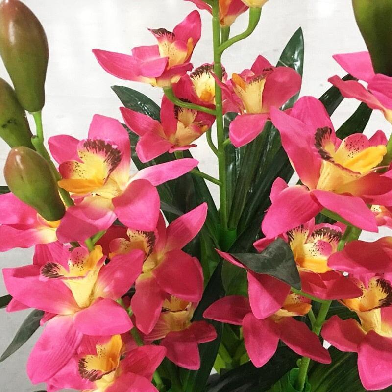 Plante Artificielle Tropicale | Cymbidium - Designix Plante artificielle Blanc
