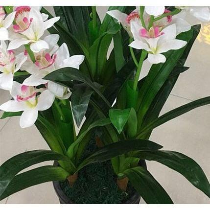 Plante Artificielle Tropicale | Cymbidium - Designix Plante artificielle Blanc