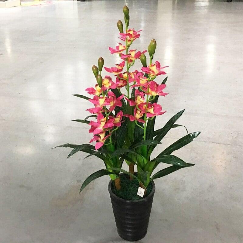 Plante Artificielle Tropicale | Cymbidium - Designix Plante artificielle Rose
