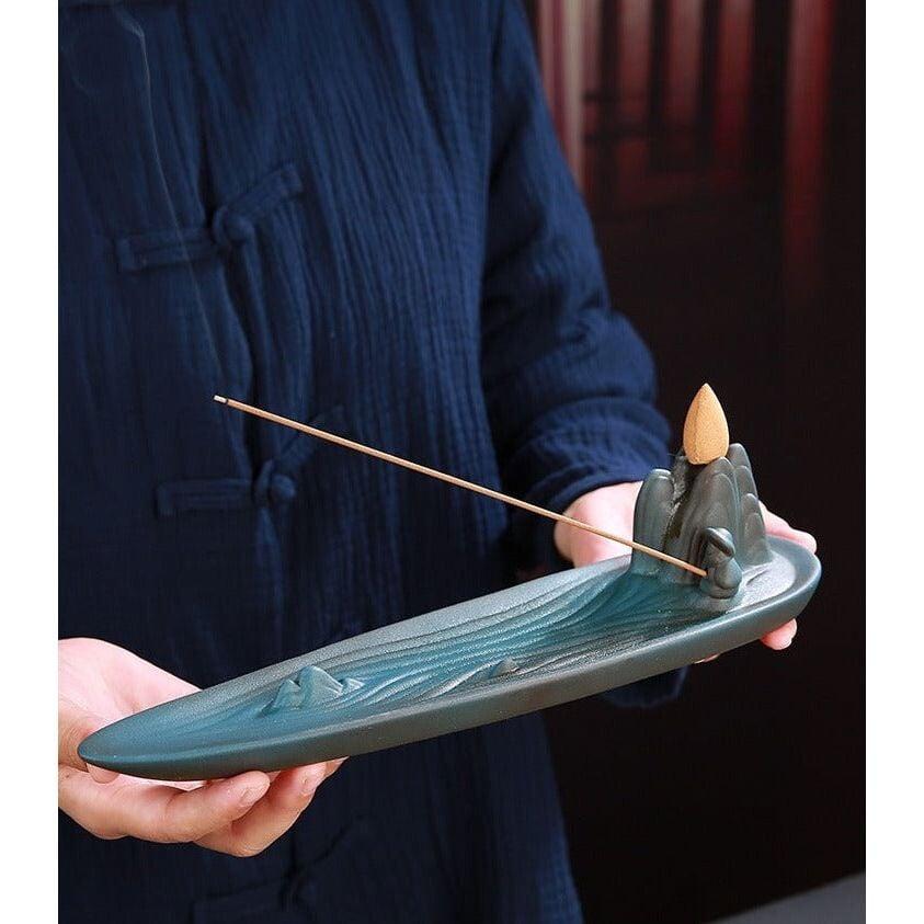 Porte Encens Pêcheur | Naturel Mystique - Designix Porte encens Bleu