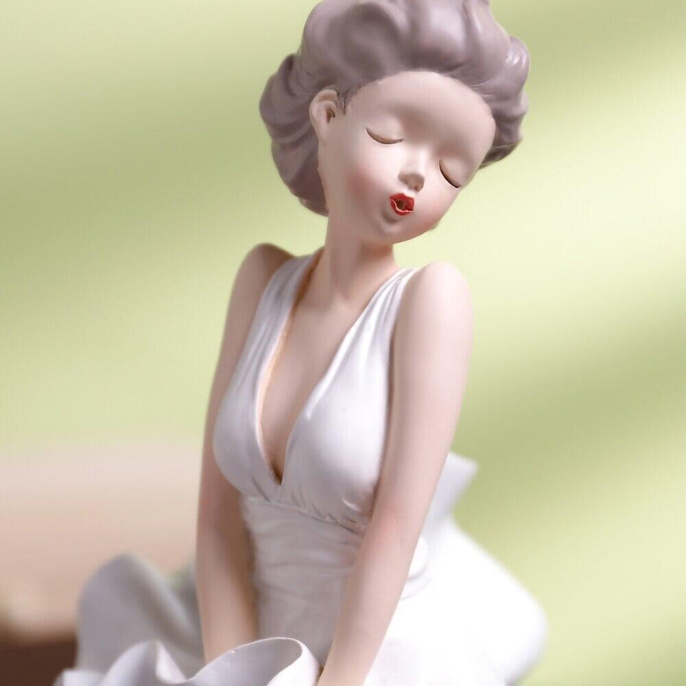 Statue Maryline Monroe - Designix Statuette Bleu