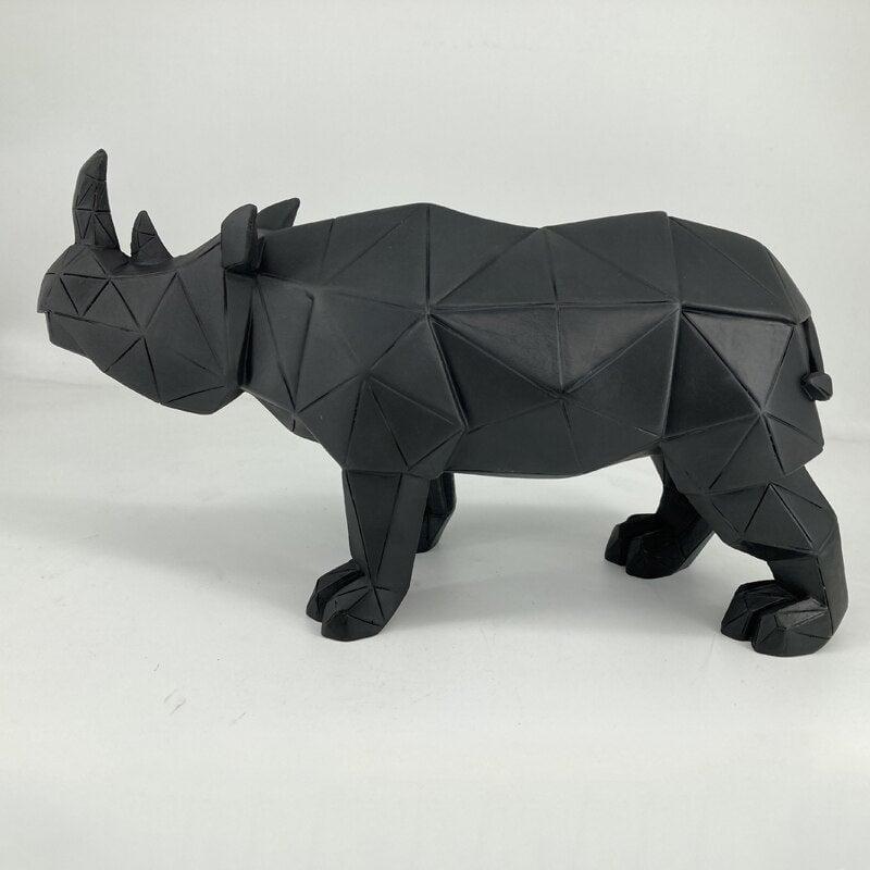 Statue Rhinocéros Géométrique | RhinoGeo - Designix Statuette