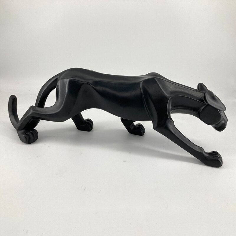 Statuette Abstract Black Panther Sculpture Geometric Resin Leopard Statue Wildlife Decor Gift Craft Ornament Accessories home decoration | Designix - 0 A   - https://designix.fr/