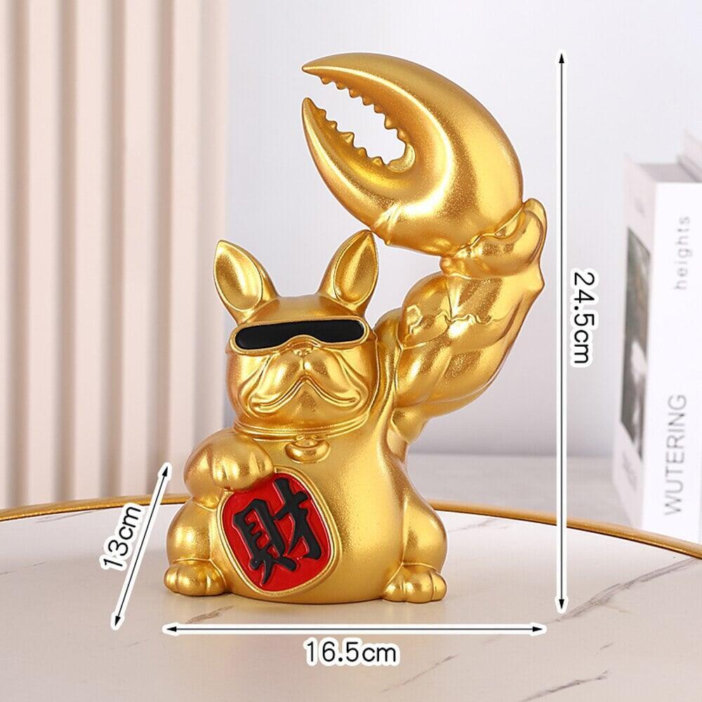 Statuette Chien | Éclats d'Obsidienne - Designix Statuette Or