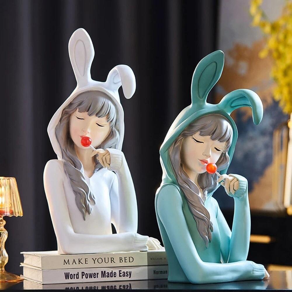 Statuette Femme | Lollipop - Designix Statuette Blanc