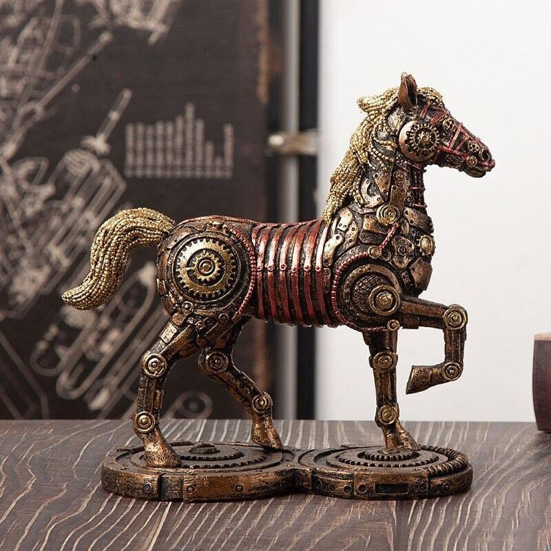 Statuette Steam Punk Cheval | Nuée - Designix Statuette