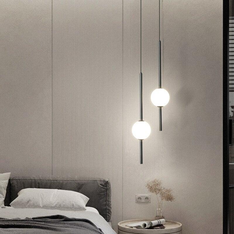 Suspension Luminaire Boules | Source Élégante - Designix Suspension luminaire Noir | 1 Sphère Sphère 10 cm Lumière Chaude