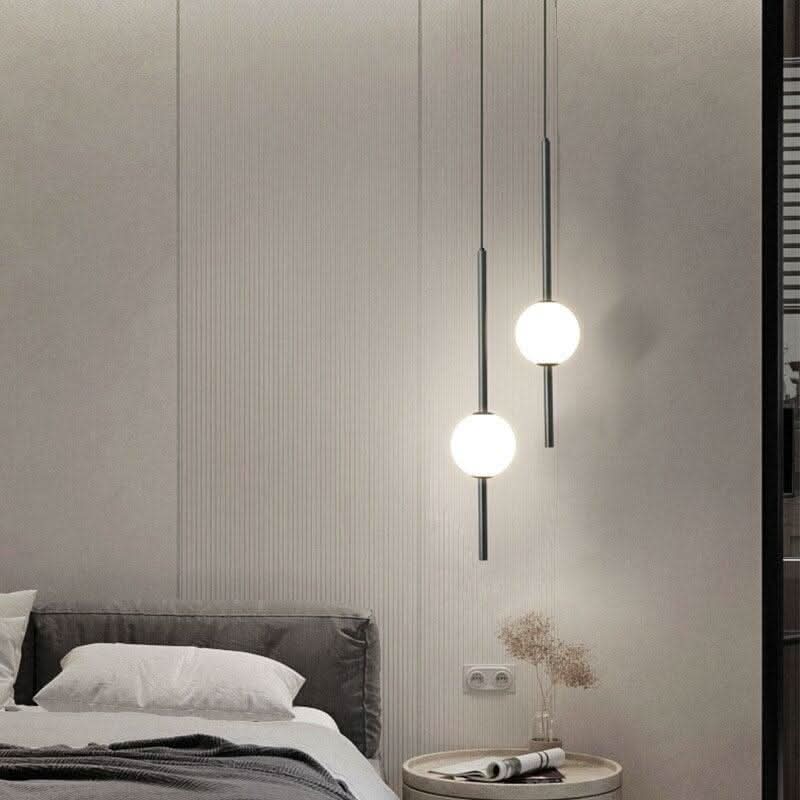 Suspension Luminaire Boules | Source Élégante - Designix Suspension luminaire Noir | 1 Sphère Sphère 10 cm Lumière Chaude
