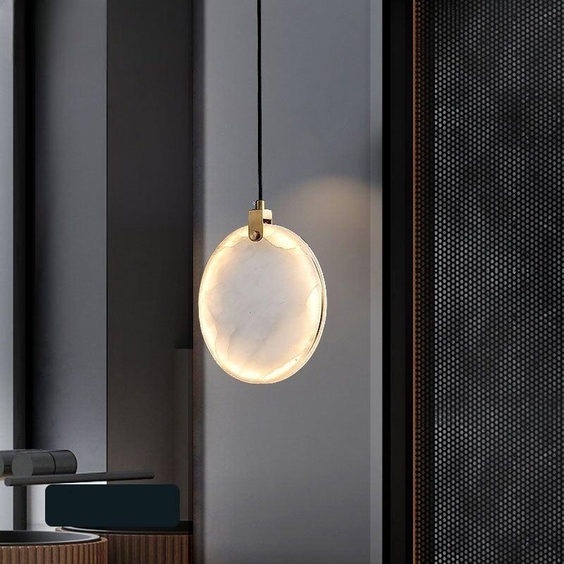 Suspension Luminaire Plate | Sphère Lumineuse - Designix Suspension luminaire 15cm