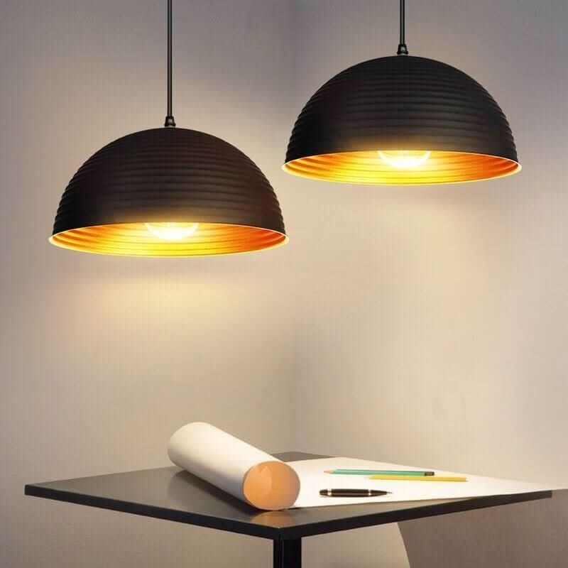Suspension Rétro Aluminium Unique | Inox - Designix Suspension luminaire Diamètre 30cm