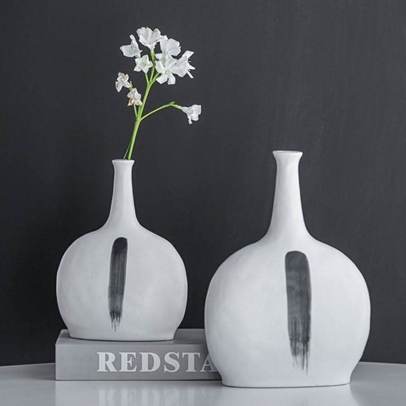 Vase Design Encre | Conception Expressive - Designix Vase 19.5x15x6.8cm