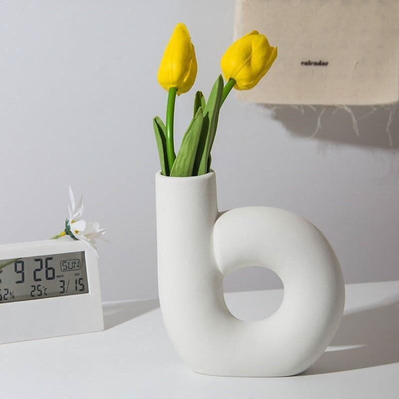 Vase Design | Pureté Florale - Designix Vase Blanc