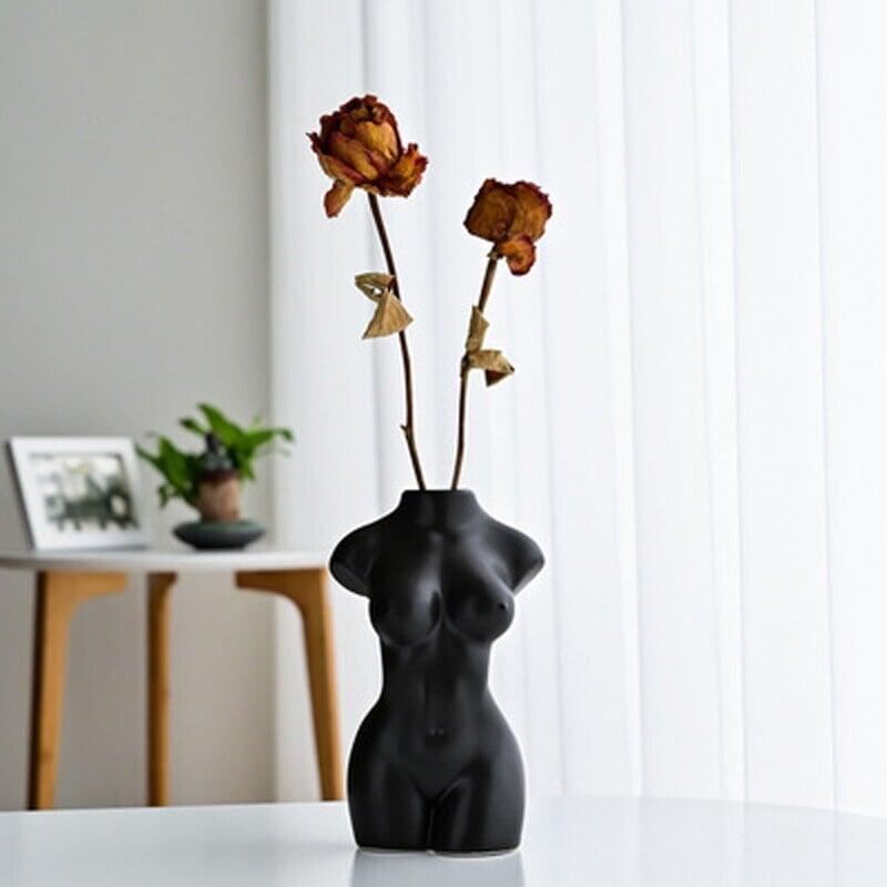 Vase Moderne Fleurs Artificielles | Sol - Designix Vase Noir