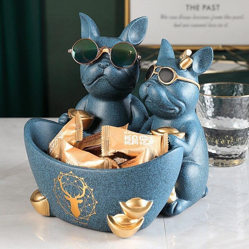 Vide Poche Design Bouledogue | Butch - Designix Vide poche Bleu