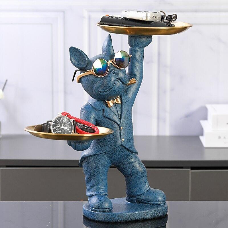 Vide Poche Design Bouledogue | Cali - Designix Vide poche Bleu