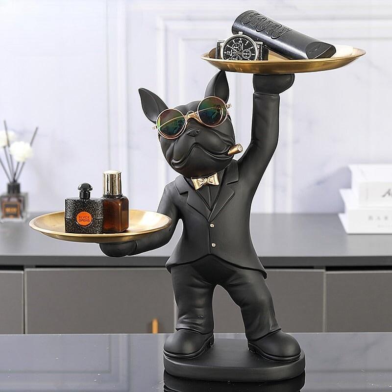 Vide Poche Design Bouledogue | Cali - Designix Vide poche Noir