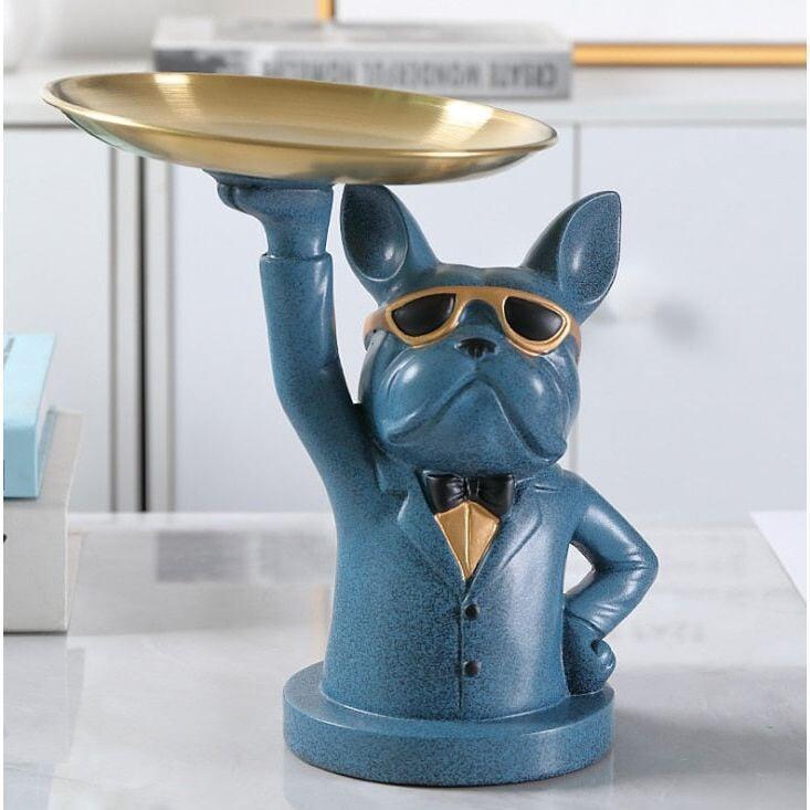 Vide Poche Design Bouledogue Français | Sucre - Designix Vide poche Bleu