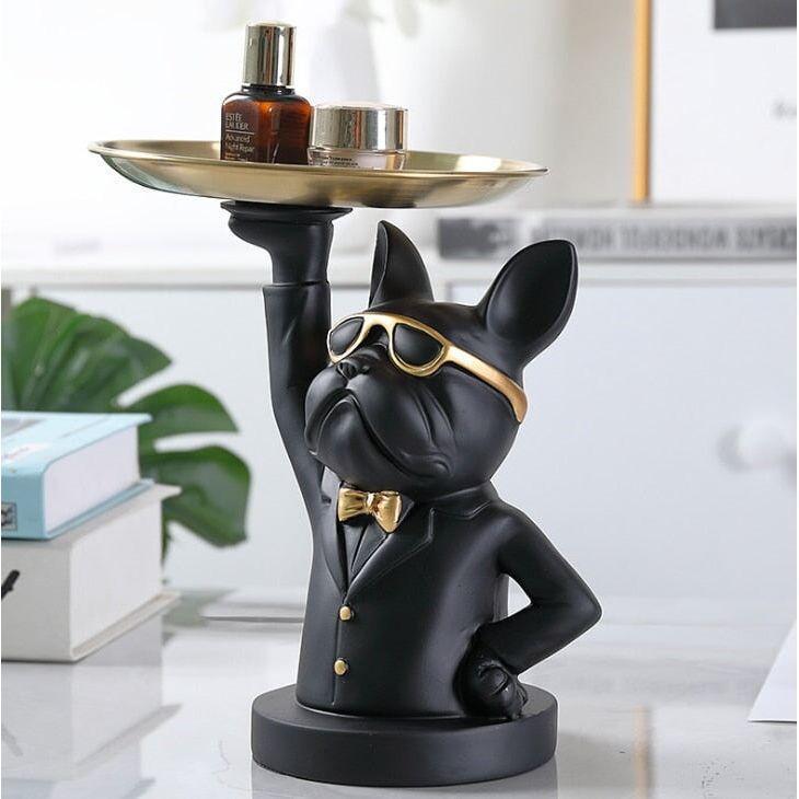 Vide Poche Design Bouledogue Français | Sucre - Designix Vide poche Noir