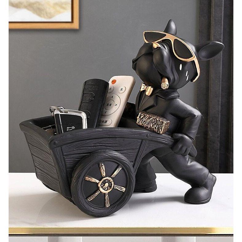 Vide Poche Design Bouledogue | Fuzzy - Designix Vide poche Noir