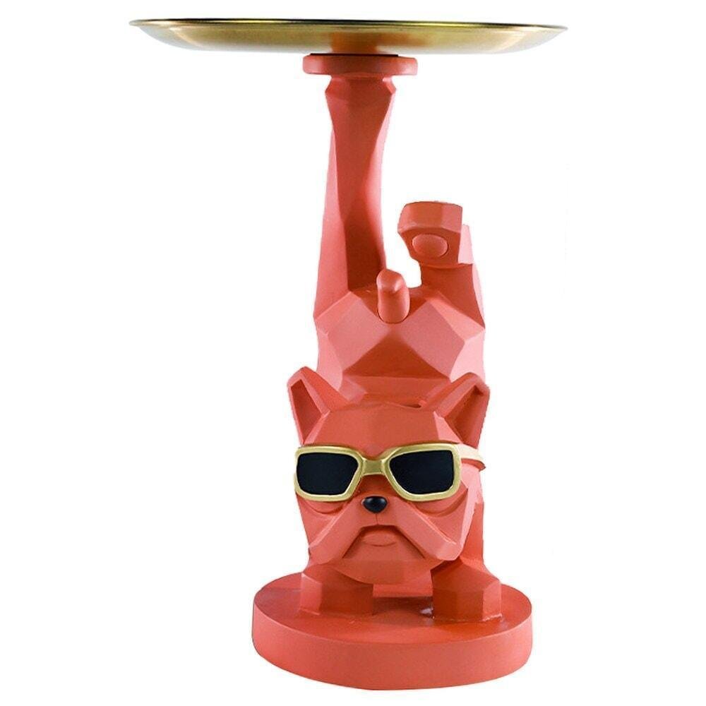 Vide Poche Design Bouledogue | Malicieux - Designix Vide poche Rouge