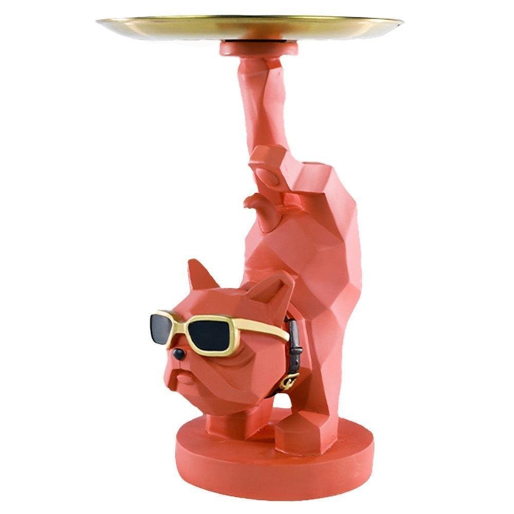Vide Poche Design Bouledogue | Malicieux - Designix Vide poche Rouge