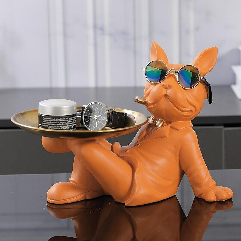 Vide Poche Design Bouledogue | Mocha - Designix Vide poche Orange